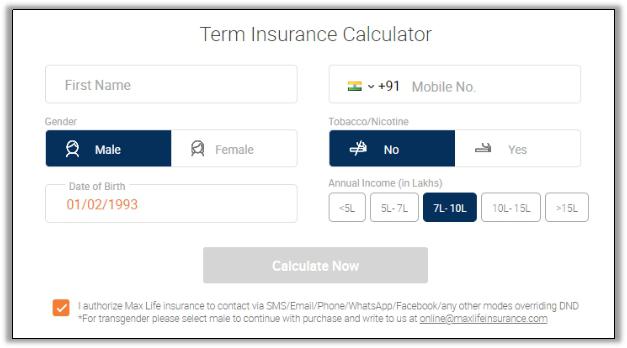 term life insurance calculator